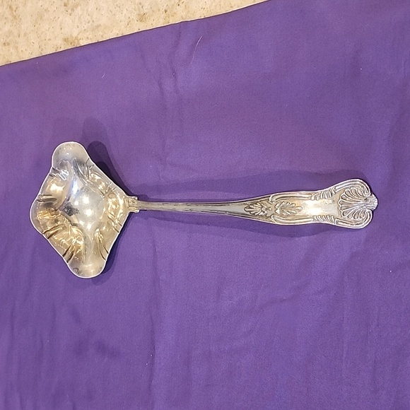 Antique EP Laddle 12 inch Kings Pattern Belvin Plate***